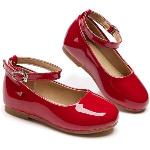imageESTINE ToddlerLittle Kid Girls Dress Mary Jane Flats Flowers Fashion Princess Ballet ShoesE396red