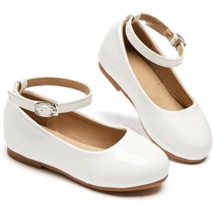 imageESTINE ToddlerLittle Kid Girls Dress Mary Jane Flats Flowers Fashion Princess Ballet ShoesE396white