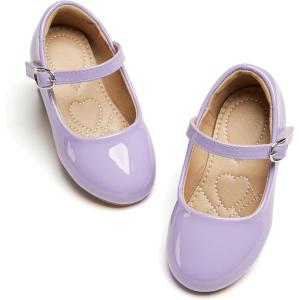 imageESTINE ToddlerLittle Kid Girls Dress Mary Jane Flats Flowers Fashion Princess Ballet ShoesE665purple
