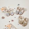 imageESTINE Toddler Girls Little Kids Close Toe Sandals  Flower Girl Dress Flats Summer ShoesEs511silver