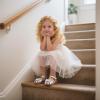 imageESTINE Toddler Girls Little Kids Close Toe Sandals  Flower Girl Dress Flats Summer ShoesEs511silver