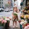 imageESTINE Toddler Girls Little Kids Close Toe Sandals  Flower Girl Dress Flats Summer ShoesEs512ivory