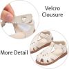 imageESTINE Toddler Girls Little Kids Close Toe Sandals  Flower Girl Dress Flats Summer ShoesEs512ivory