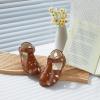 imageESTINE Toddler Girls Little Kids Close Toe Sandals  Flower Girl Dress Flats Summer ShoesEs513brown