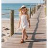 imageESTINE Toddler Girls Little Kids Close Toe Sandals  Flower Girl Dress Flats Summer ShoesEs515brown