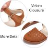 imageESTINE Toddler Girls Little Kids Close Toe Sandals  Flower Girl Dress Flats Summer ShoesEs515brown