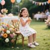 imageESTINE Toddler Girls Little Kids Close Toe Sandals  Flower Girl Dress Flats Summer ShoesEs515white