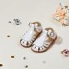 imageESTINE Toddler Girls Little Kids Close Toe Sandals  Flower Girl Dress Flats Summer ShoesEs516white