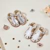 imageESTINE Toddler Girls Little Kids Close Toe Sandals  Flower Girl Dress Flats Summer ShoesEs516white
