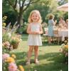 imageESTINE ToddlerLittle Kid Girls Dress Cross Strappy Open Toe Sandals Princess Flats Summer Flower Girl ShoesEs319nude