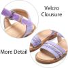 imageESTINE ToddlerLittle Kid Girls Dress Cross Strappy Open Toe Sandals Princess Flats Summer Flower Girl ShoesEs319purple