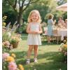 imageESTINE ToddlerLittle Kid Girls Dress Cross Strappy Open Toe Sandals Princess Flats Summer Flower Girl ShoesEs319white