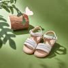 imageESTINE ToddlerLittle Kid Girls Dress Cross Strappy Open Toe Sandals Princess Flats Summer Flower Girl ShoesEs319white