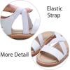 imageESTINE ToddlerLittle Kid Girls Dress Cross Strappy Open Toe Sandals Princess Flats Summer Flower Girl ShoesEs323white