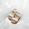 imageESTINE ToddlerLittle Kid Girls Dress Cross Strappy Open Toe Sandals Princess Flats Summer Flower Girl ShoesEs331white