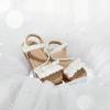 imageESTINE ToddlerLittle Kid Girls Dress Cross Strappy Open Toe Sandals Princess Flats Summer Flower Girl ShoesEs331white