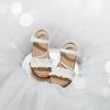 imageESTINE ToddlerLittle Kid Girls Dress Cross Strappy Open Toe Sandals Princess Flats Summer Flower Girl ShoesEs331white