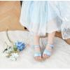 imageESTINE ToddlerLittle Kid Girls Dress Cross Strappy Open Toe Sandals Princess Flats Summer Flower Girl ShoesEs335baby Blue