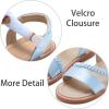 imageESTINE ToddlerLittle Kid Girls Dress Cross Strappy Open Toe Sandals Princess Flats Summer Flower Girl ShoesEs335baby Blue