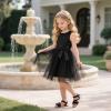 imageESTINE ToddlerLittle Kid Girls Dress Cross Strappy Open Toe Sandals Princess Flats Summer Flower Girl ShoesEs336black