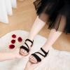 imageESTINE ToddlerLittle Kid Girls Dress Cross Strappy Open Toe Sandals Princess Flats Summer Flower Girl ShoesEs336black