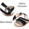 imageESTINE ToddlerLittle Kid Girls Dress Cross Strappy Open Toe Sandals Princess Flats Summer Flower Girl ShoesEs336black