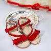 imageESTINE ToddlerLittle Kid Girls Dress Cross Strappy Open Toe Sandals Princess Flats Summer Flower Girl ShoesEs336red