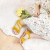imageESTINE ToddlerLittle Kid Girls Dress Cross Strappy Open Toe Sandals Princess Flats Summer Flower Girl ShoesEs336yellow