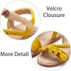 imageESTINE ToddlerLittle Kid Girls Dress Cross Strappy Open Toe Sandals Princess Flats Summer Flower Girl ShoesEs336yellow