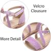 imageESTINE ToddlerLittle Kid Girls Dress Cross Strappy Open Toe Sandals Princess Flats Summer Flower Girl ShoesEs353purple