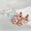 imageESTINE ToddlerLittle Kid Girls Dress Cross Strappy Open Toe Sandals Princess Flats Summer Flower Girl ShoesEs353purple