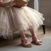 imageESTINE ToddlerLittle Kid Girls Dress Cross Strappy Open Toe Sandals Princess Flats Summer Flower Girl ShoesEs353rose
