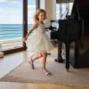 imageESTINE ToddlerLittle Kid Girls Dress Cross Strappy Open Toe Sandals Princess Flats Summer Flower Girl ShoesEs353silver