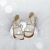 imageESTINE ToddlerLittle Kid Girls Dress Cross Strappy Open Toe Sandals Princess Flats Summer Flower Girl ShoesEs398gold