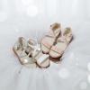 imageESTINE ToddlerLittle Kid Girls Dress Cross Strappy Open Toe Sandals Princess Flats Summer Flower Girl ShoesEs398nude