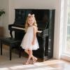 imageESTINE ToddlerLittle Kid Girls Dress Cross Strappy Open Toe Sandals Princess Flats Summer Flower Girl ShoesEs398nude