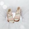 imageESTINE ToddlerLittle Kid Girls Dress Cross Strappy Open Toe Sandals Princess Flats Summer Flower Girl ShoesEs398nude