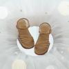 imageESTINE ToddlerLittle Kid Girls Dress Cross Strappy Open Toe Sandals Princess Flats Summer Flower Girl ShoesEs399brown
