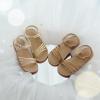 imageESTINE ToddlerLittle Kid Girls Dress Cross Strappy Open Toe Sandals Princess Flats Summer Flower Girl ShoesEs399gold