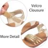 imageESTINE ToddlerLittle Kid Girls Dress Cross Strappy Open Toe Sandals Princess Flats Summer Flower Girl ShoesEs399gold