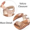 imageESTINE ToddlerLittle Kid Girls Dress Cross Strappy Open Toe Sandals Princess Flats Summer Flower Girl ShoesEs399rose