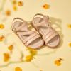 imageESTINE ToddlerLittle Kid Girls Dress Cross Strappy Open Toe Sandals Princess Flats Summer Flower Girl ShoesEs86nude