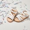 imageESTINE ToddlerLittle Kid Girls Dress Cross Strappy Open Toe Sandals Princess Flats Summer Flower Girl ShoesEs86white