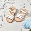 imageESTINE ToddlerLittle Kid Girls Dress Cross Strappy Open Toe Sandals Princess Flats Summer Flower Girl ShoesEs86white