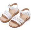 imageESTINE ToddlerLittle Kid Girls Dress Cross Strappy Open Toe Sandals Princess Flats Summer Flower Girl ShoesEs319white