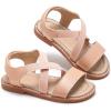 imageESTINE ToddlerLittle Kid Girls Dress Cross Strappy Open Toe Sandals Princess Flats Summer Flower Girl ShoesEs323nude