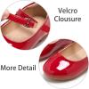 imageESTINE Mary Jane Flats for Toddler Girls Little Kids Glittery Dress Princess Wedding Ballet Shoes66red