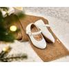 imageESTINE Mary Jane Flats for Toddler Girls Little Kids Glittery Dress Princess Wedding Ballet Shoes66white