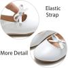 imageESTINE Mary Jane Flats for Toddler Girls Little Kids Glittery Dress Princess Wedding Ballet ShoesE301white