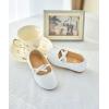 imageESTINE Mary Jane Flats for Toddler Girls Little Kids Glittery Dress Princess Wedding Ballet ShoesE301white